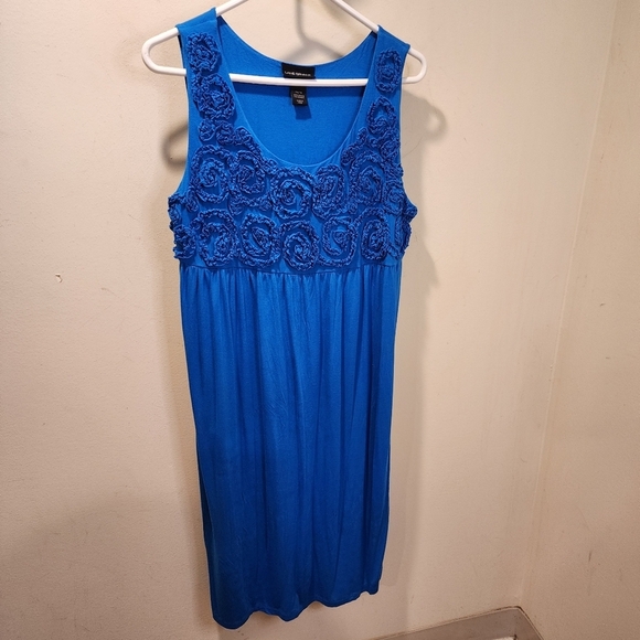Lane Bryant royal blue Plus size flare midi dress 14/16 - Picture 1 of 11